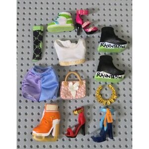 Rainbow High Clothes Shoes Lot 12 pcs